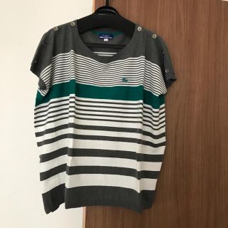 バーバリーブルーレーベル(BURBERRY BLUE LABEL)の【送料込】BBL＊ボーダー柄・ゆったりトップス（ホース有）＊未使用品／サイズ38(その他)