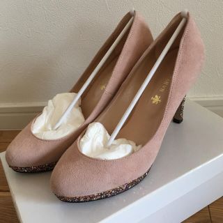 バビロン(BABYLONE)のバビロン パンプス 24 23.5 結婚式 ピンクベージュ ベージュ スエード (ハイヒール/パンプス)