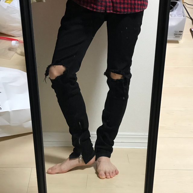 FEAR OF GOD(フィアオブゴッド)のmnml stretch black denim 28 インチ メンズのパンツ(デニム/ジーンズ)の商品写真