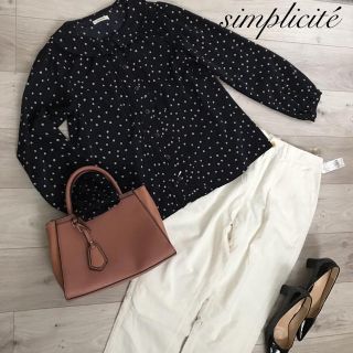 シンプリシテェ(Simplicite)のシンプリシテェ✴︎ドットブラウス♡(シャツ/ブラウス(長袖/七分))