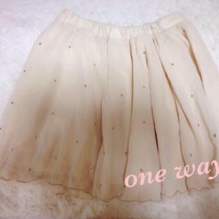 ワンウェイ(one*way)のone way スタッズ付スカート(ミニスカート)