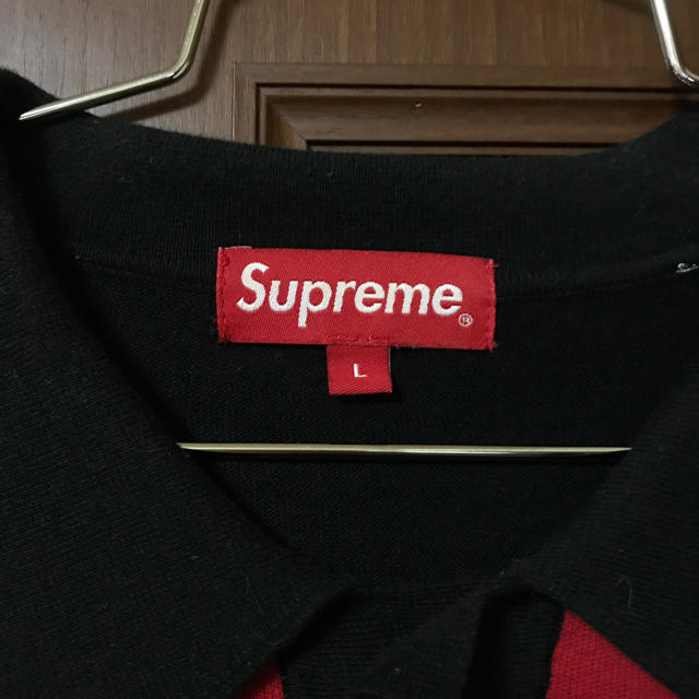 Supreme(シュプリーム)のSupreme Border Knit Polo Shirt (L) メンズのトップス(ポロシャツ)の商品写真