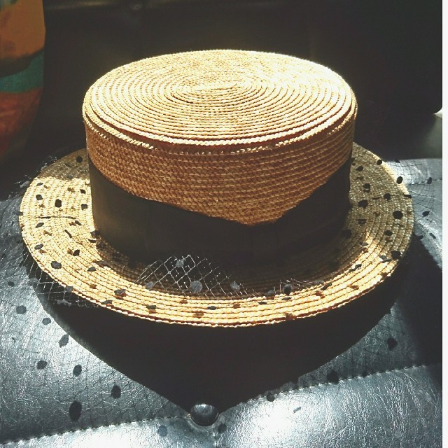 didizizi(ディディジジ)のdidizizi  チュール付 カンカン帽 レディースの帽子(麦わら帽子/ストローハット)の商品写真