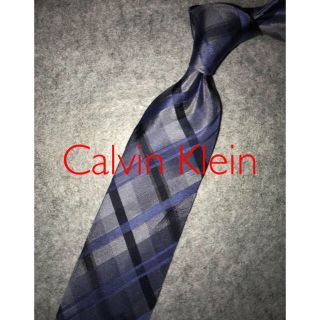 カルバンクライン(Calvin Klein)の値下げ Calvin Klein パープル系タータン(ネクタイ)