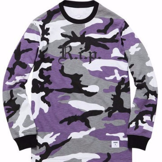 Lサイズ SUPREME16AW★R.i.p. L/S Tee 紫