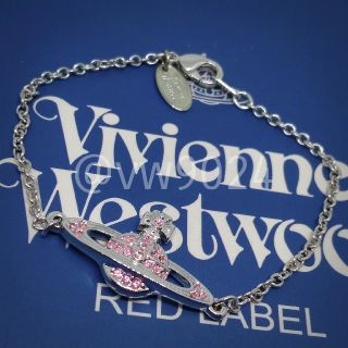 ヴィヴィアンウエストウッド(Vivienne Westwood)のミニバスレリーフオーブブレスレット　ピンク(ブレスレット/バングル)