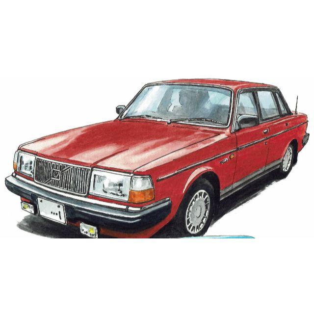 Volvo(ボルボ)のGC-025 ボルボ240GL 限定版画 直筆サイン有 額装済●作家 平右ヱ門 自動車/バイクの自動車(カタログ/マニュアル)の商品写真