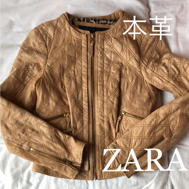 ZARA(ザラ)のZARA ザラ 本革 ジャケット  レディースのジャケット/アウター(ライダースジャケット)の商品写真