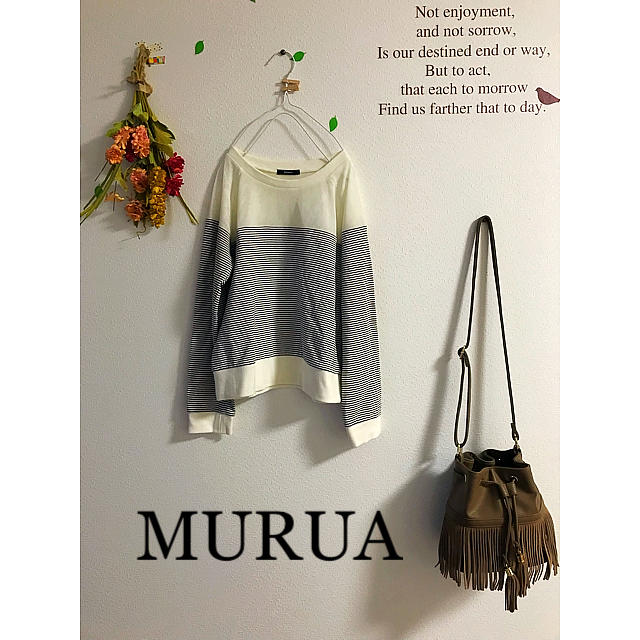 MURUA(ムルーア)の☆MURUA☆デコルテシースルーカットソー レディースのトップス(カットソー(長袖/七分))の商品写真