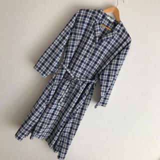 ユニクロ(UNIQLO)のユニクロ☆チェックワンピース☆美品(ロングワンピース/マキシワンピース)