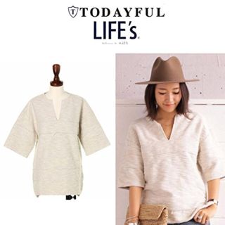 トゥデイフル(TODAYFUL)のtodayful 美品 ヘンリーネックスウェット (トレーナー/スウェット)