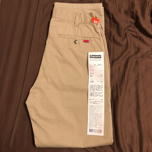 Supreme - 新品 supreme work pant 30 ベージュ khaki 18ssの通販 by