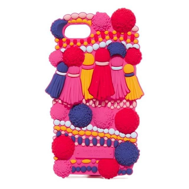 kate spade new york(ケイトスペードニューヨーク)のkate spade ケイトスペード pom pom iPhone7 ケース スマホ/家電/カメラのスマホアクセサリー(iPhoneケース)の商品写真