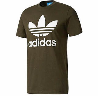 アディダス(adidas)の新品 adidas originals ロゴ Tシャツ ナイトカーゴ カーキ(Tシャツ/カットソー(半袖/袖なし))