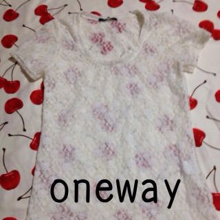 ワンウェイ(one*way)のoneway花柄トップス(Tシャツ(半袖/袖なし))