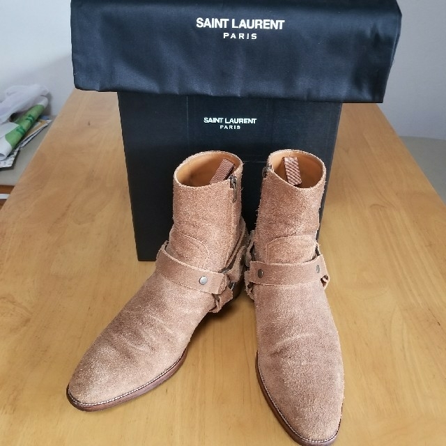 SAINT LAURENT】サンローラン ワイアット ハーネスリングブーツ41-