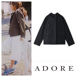 アドーア(ADORE)の美品☆VERY掲載 アドーア ショートコート ネイビー 36(その他)