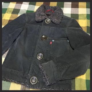 リーバイス(Levi's)の深緑のコーデュロイ♡ボア襟ジャケット(ブルゾン)