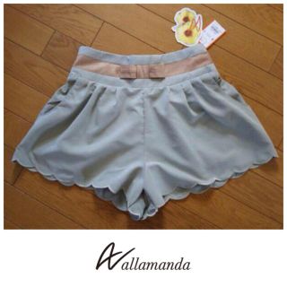 アラマンダ(allamanda)の新品♡定価5,145円♡allamanda♡スカラップリボンショートパンツ(ショートパンツ)