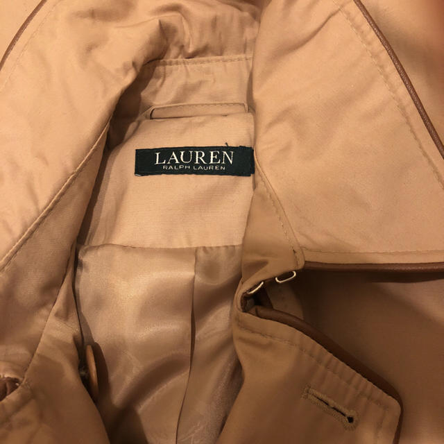 Ralph Lauren(ラルフローレン)のLAUREN  RALPH LAUREN レザートリムトレンチコート レディースのジャケット/アウター(トレンチコート)の商品写真