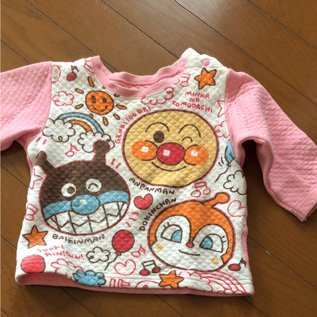 アンパンマン(アンパンマン)のアンパンマン パジャマ ピンク ９０ キッズ/ベビー/マタニティのキッズ服女の子用(90cm~)(パジャマ)の商品写真