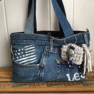 Leeデニムリメイク👖バッグ👜サーフスヌーピーステンシル💕(バッグ)