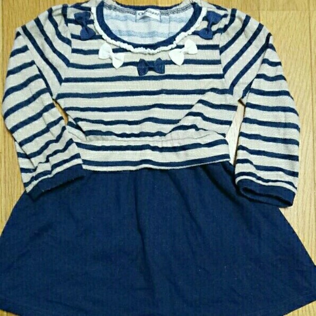 オシャレなワンピース♪100㎝ キッズ/ベビー/マタニティのキッズ服女の子用(90cm~)(ワンピース)の商品写真