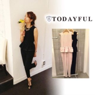 トゥデイフル(TODAYFUL)の【3 dori's shop様専用】todayful ペプラムコンビネゾン 36(オールインワン)