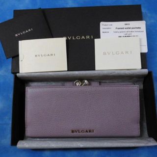 未使用 ブルガリ BVLGARI 財布 がま口 レオーニ 04-22101504