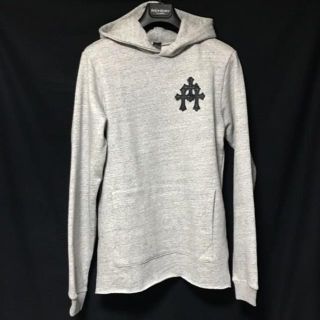 クロムハーツ(Chrome Hearts)の本物 クロムハーツ レザークロス モチーフ カシミヤ100％ パーカー Ｓ(パーカー)