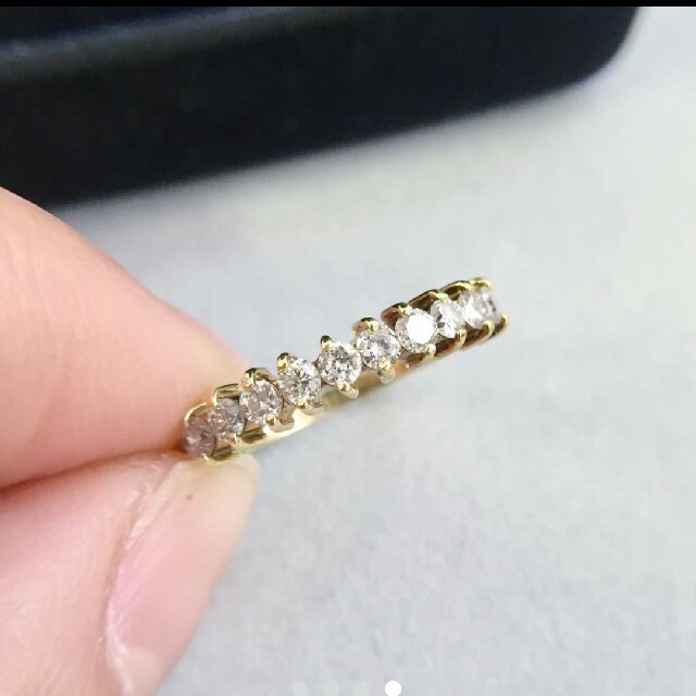 0.4ct ダイヤ ハーフエタニティ k18YG リング 鑑別書付 レディースのアクセサリー(リング(指輪))の商品写真