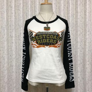 ダイア(d.i.a)の⭐️更新⭐️新品d.i.a.❤️背中イーグルプリントバイカー風ロゴロンT(Tシャツ(長袖/七分))