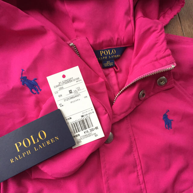 Ralph Lauren(ラルフローレン)の週末値下げ‼️美品★ラルフローレン★6T/125cm★ナイロンジャケット★ピンク キッズ/ベビー/マタニティのキッズ服女の子用(90cm~)(ジャケット/上着)の商品写真