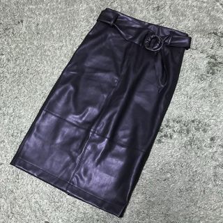 ザラ(ZARA)のZARA レザータイトスカート XS 最終値下げ(ひざ丈スカート)