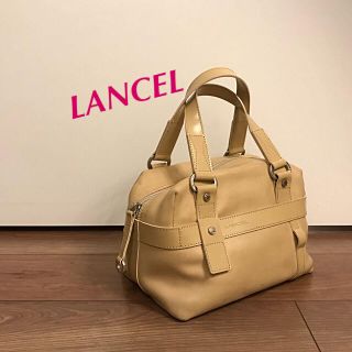 ランセル(LANCEL)のイタリー製 LANCEL 可愛いサイズのレザーボストン(ハンドバッグ)