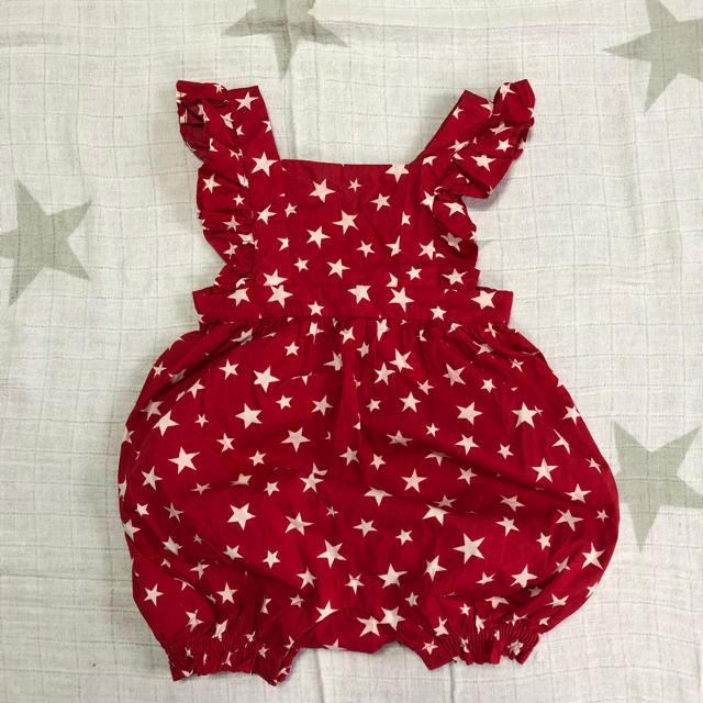 babyGAP(ベビーギャップ)の【USED】6-12month Baby GAP フリルロンパース キッズ/ベビー/マタニティのベビー服(~85cm)(ロンパース)の商品写真