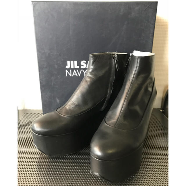 美品 JIL SANDER NAVY ショートブーツ