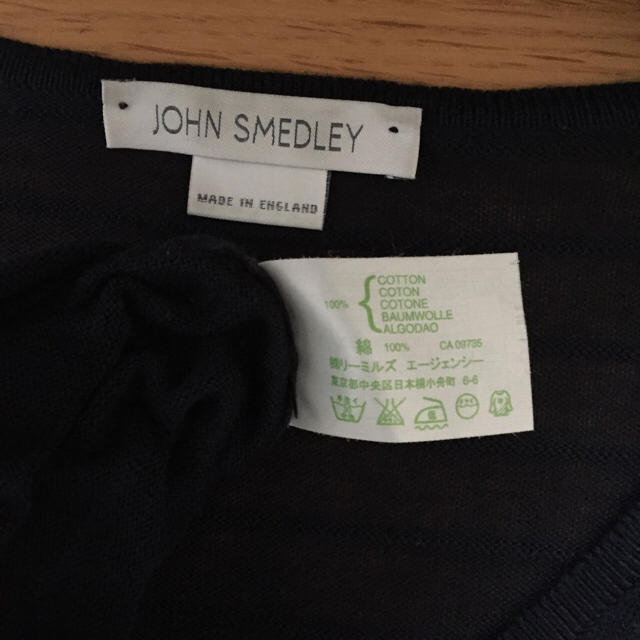 JOHN SMEDLEY(ジョンスメドレー)のジョンスメドレー♡ネイビーVニット レディースのトップス(ニット/セーター)の商品写真