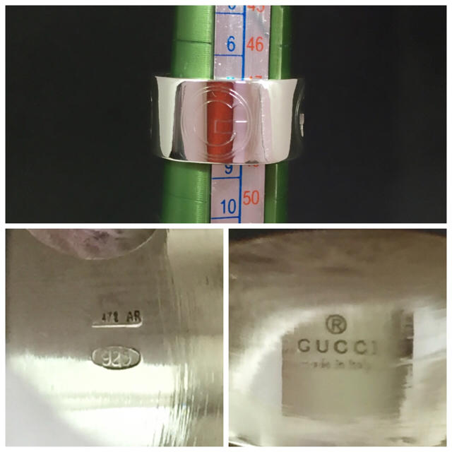 Gucci(グッチ)の新品仕上 グッチ GUCCI Gラウンド リング シルバー リング 指輪 8号 レディースのアクセサリー(リング(指輪))の商品写真