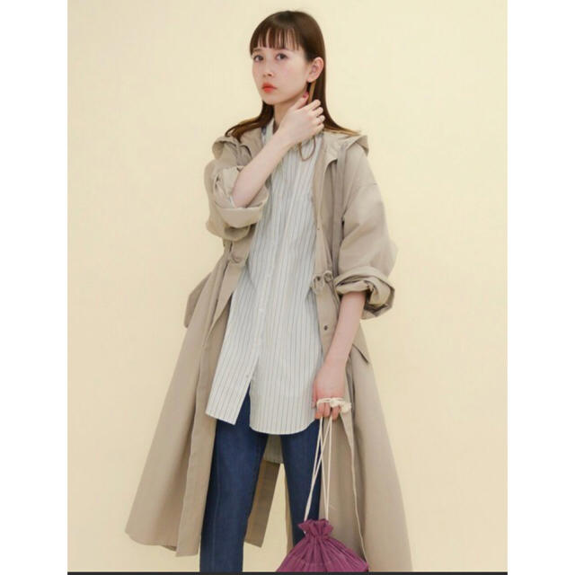 KBF - 新品♡KBF＊BIGフーディーコート ベージュ