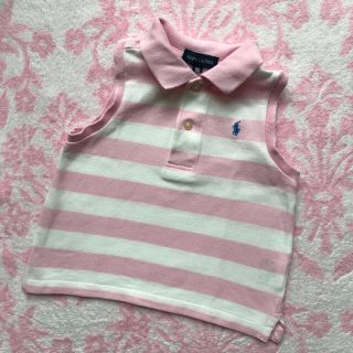 ラルフローレン(Ralph Lauren)のラルフローレン♡ 衿つき ボーダー タンクトップ 90cm 日本製(Tシャツ/カットソー)