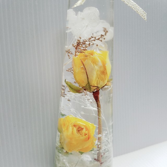 はる様 専用ページ黄色い薔薇のハーバリウム ハンドメイドのフラワー/ガーデン(ドライフラワー)の商品写真