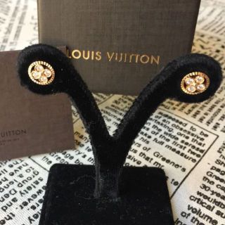 ルイヴィトン(LOUIS VUITTON)のLOUIS VUITTON ピアス　(ピンクゴールド18k ×ダイヤモンド8個）(ピアス)