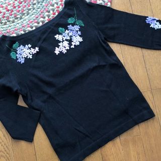 ケイタマルヤマ(KEITA MARUYAMA TOKYO PARIS)の定価5万ケイタマルヤマ 手刺繍 上質 ニット 春夏秋用 美品    (ニット/セーター)