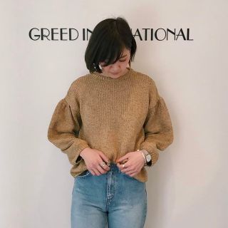 グリード(GREED)のGREED international ☆LAME CORD YARN ロング(ニット/セーター)