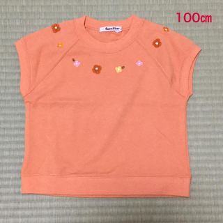 ファミリア(familiar)のファミリア 花モチーフ付きカットソー 100㎝(Tシャツ/カットソー)