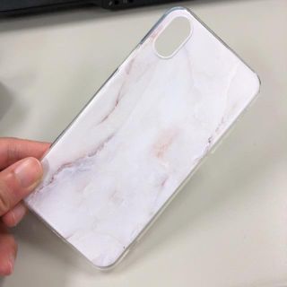 大理石 風 ホワイト 白 iphonex シリコン ケース(iPhoneケース)