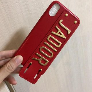 ケース 赤 レッド レザー風 ja dior iPhonex (iPhoneケース)