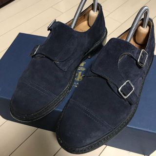 トリッカーズ(Trickers)のTricker's スエード ダブルモンク navy(ドレス/ビジネス)