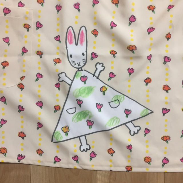 わたしのワンピース 花ストライプ エプロン の通販 by ケイ's わたしのワンピース 花ストライプ エプロン の通販 by ケイ's